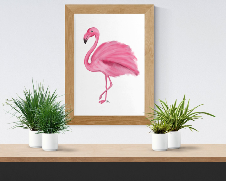 Pink Flamingo Art Print