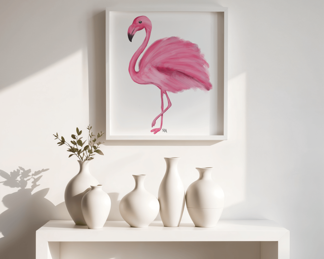 Pink Flamingo Art Print