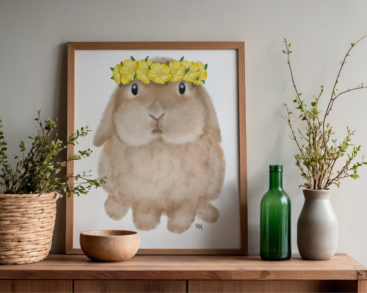 Buttercup Bunny Art Print