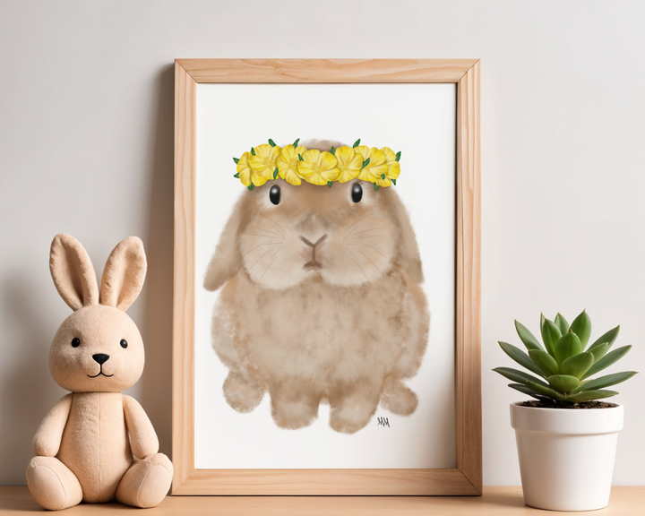 Buttercup Bunny Art Print