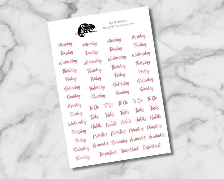 Berry Gingham Essentials Stickers