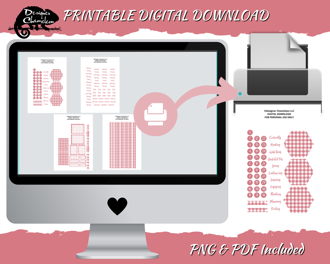 DIGITAL Berry Gingham Essentials