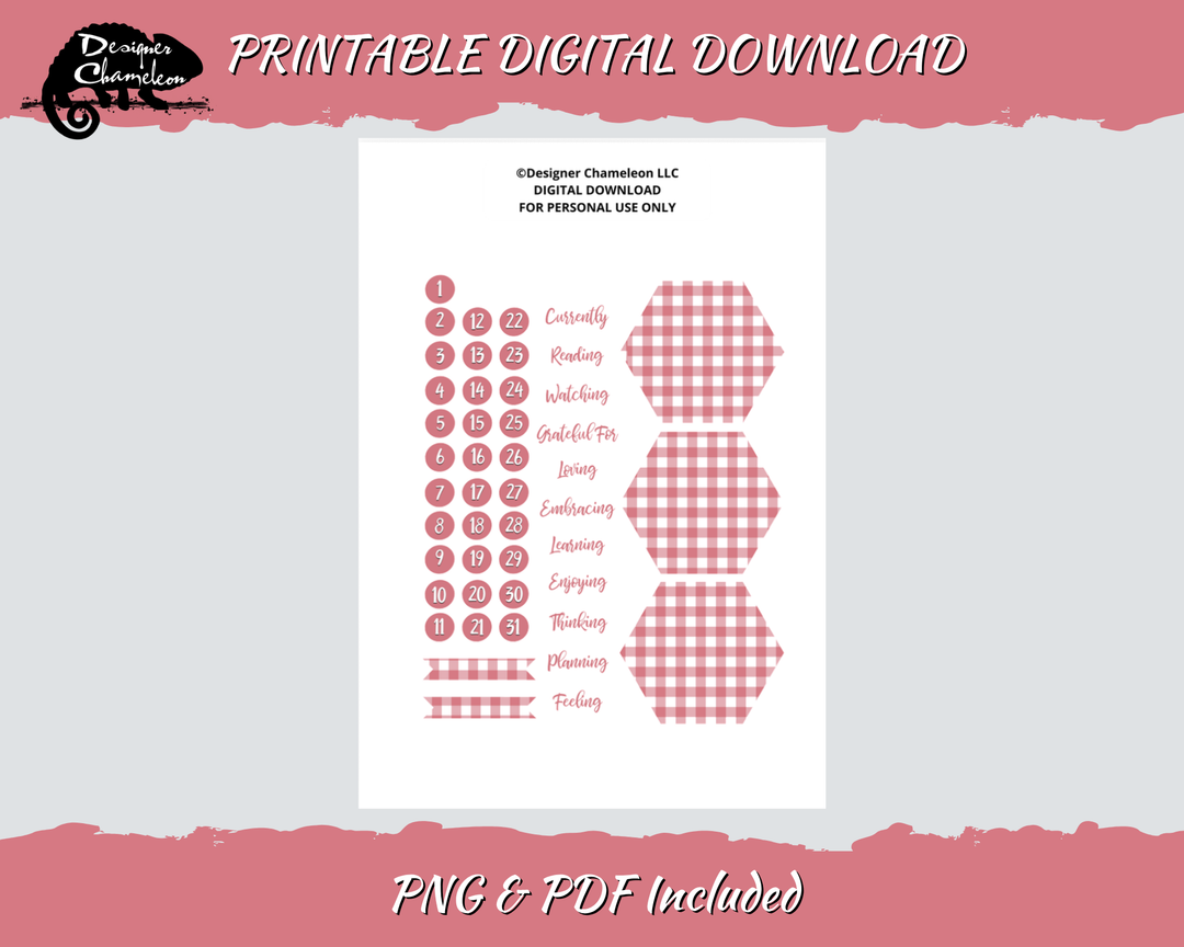 DIGITAL Berry Gingham Essentials