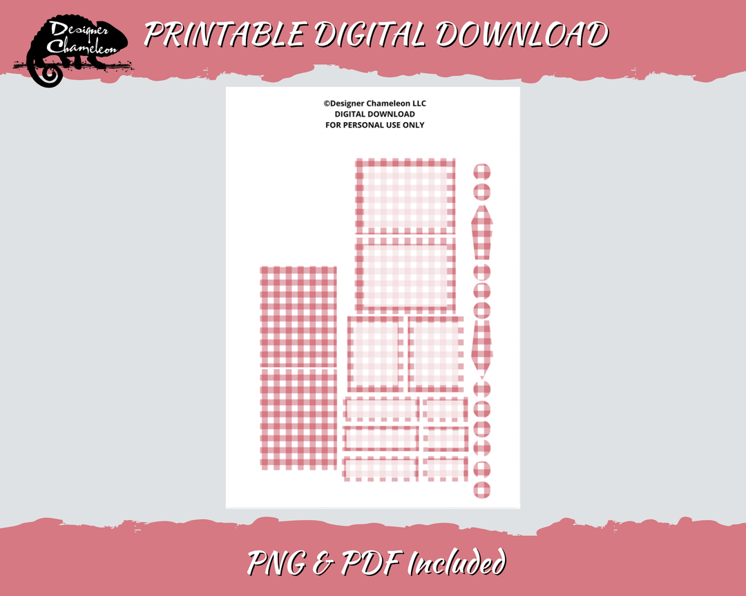 DIGITAL Berry Gingham Essentials