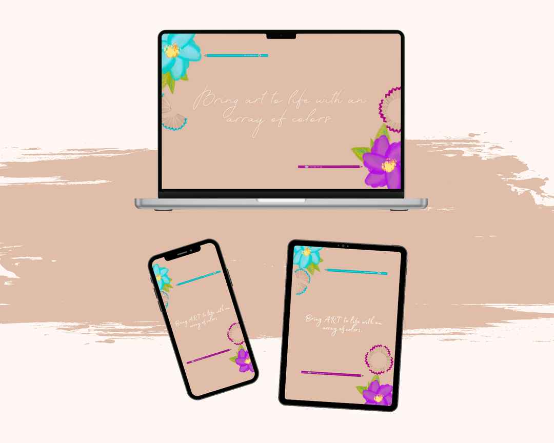 DIGITAL Colored Pencils Screen Wallpaper Backgrounds