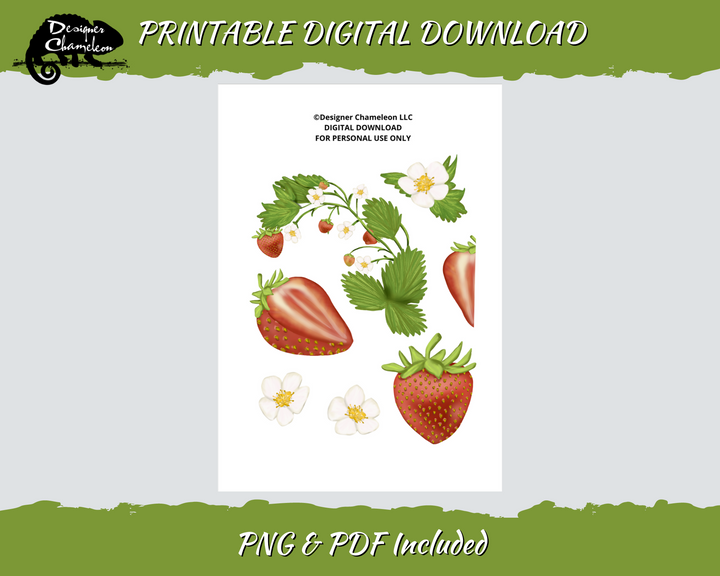 DIGITAL Strawberry Blossom Collection Stickers