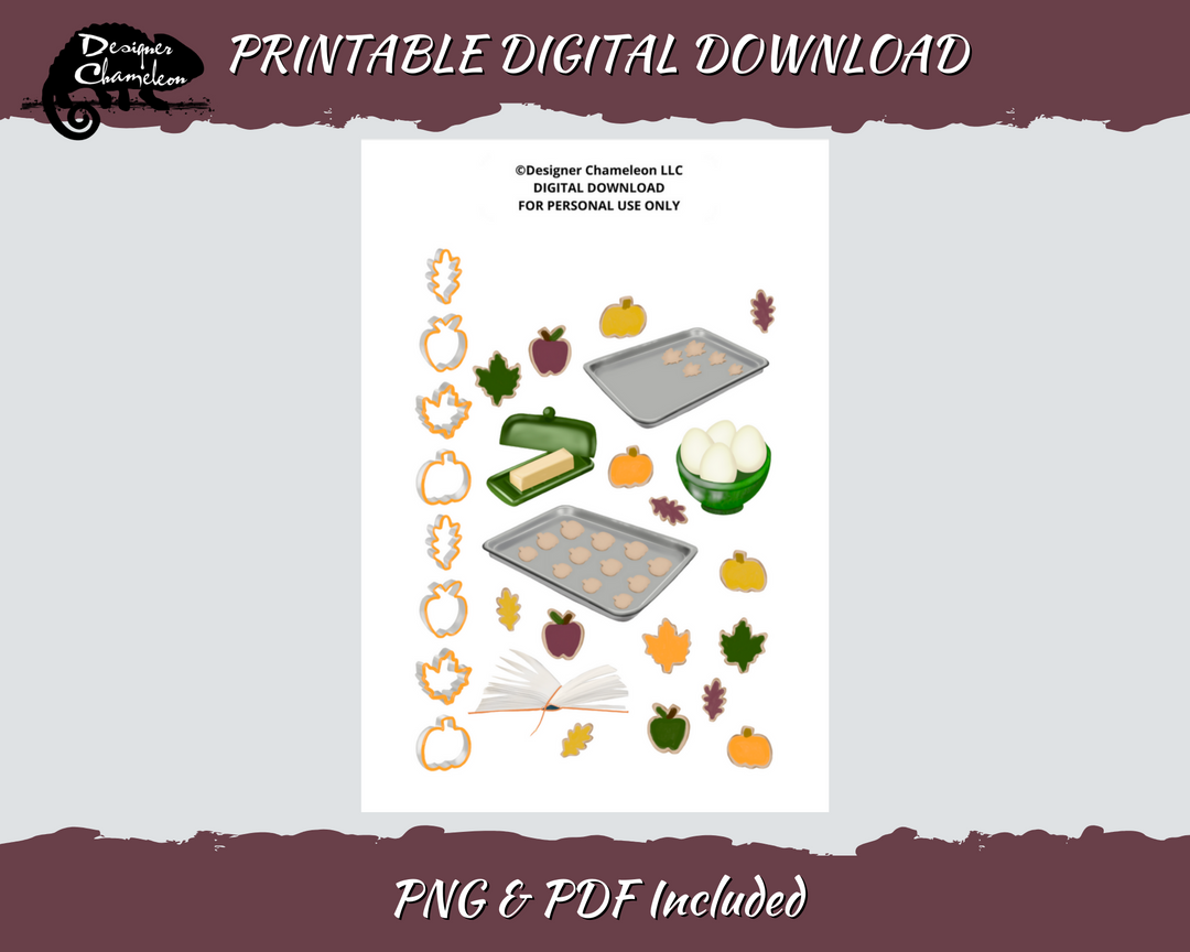 DIGITAL Fall Baking Collection Stickers
