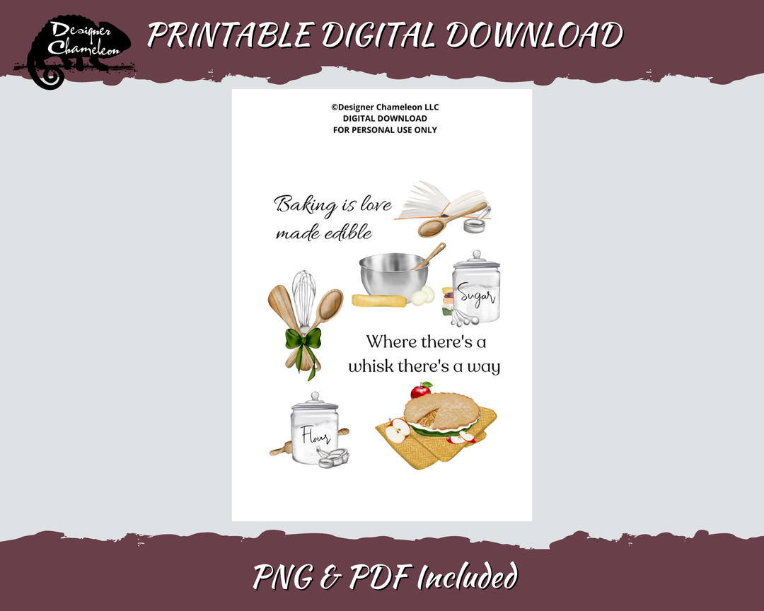 DIGITAL Fall Baking Collection Stickers