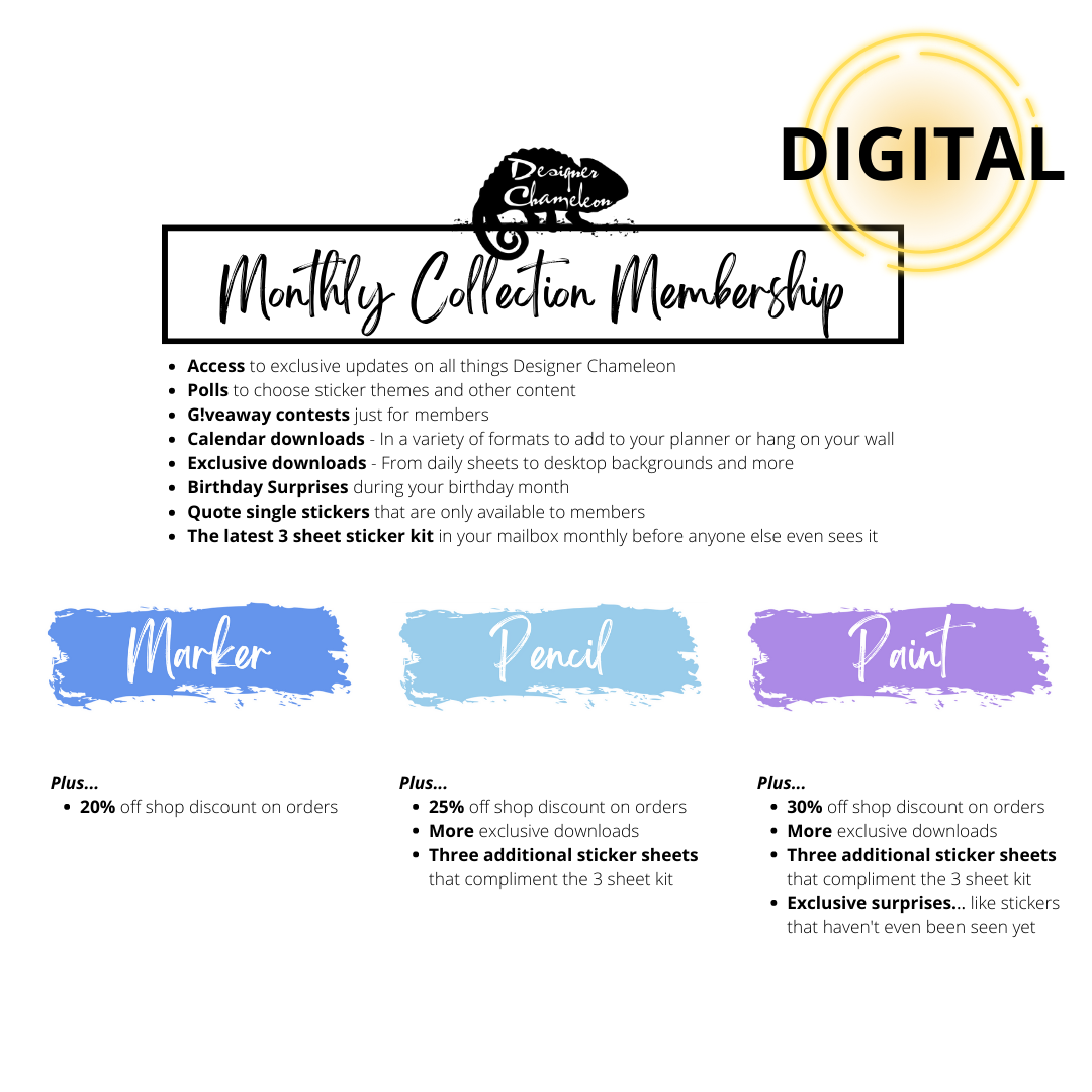 Monthly Collection Memberships -DIGITAL