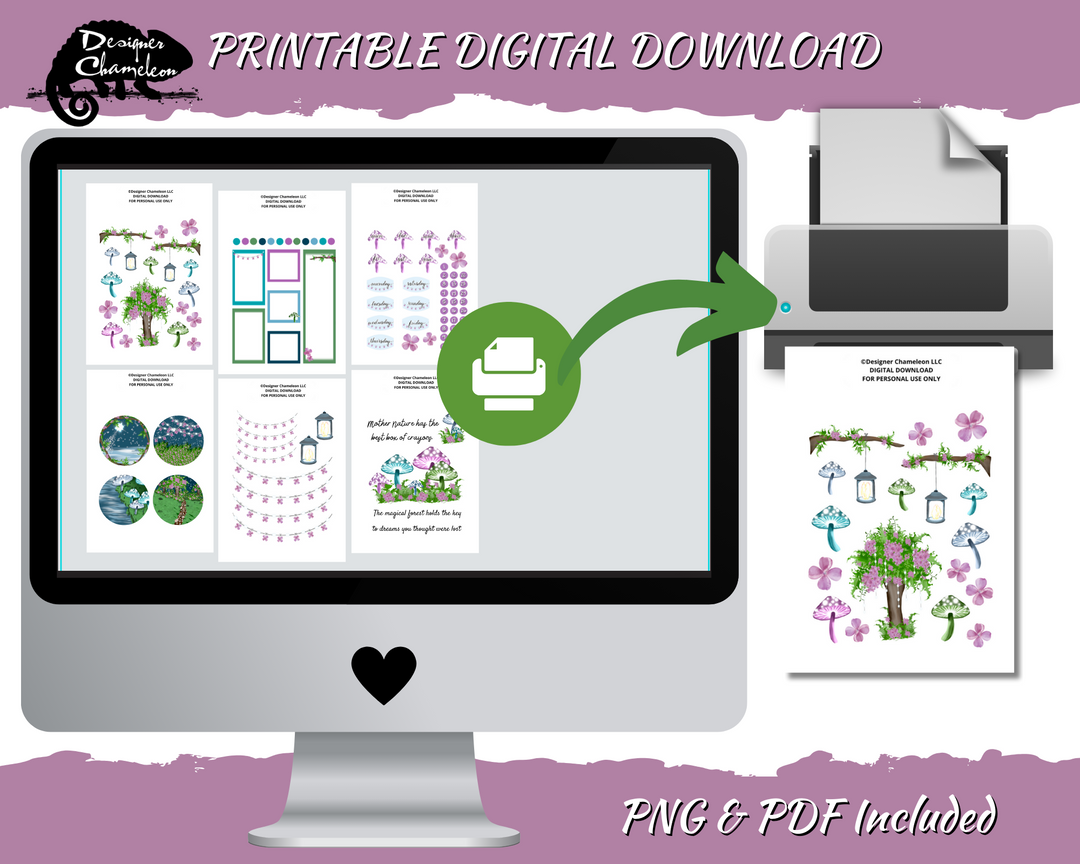 DIGITAL Enchanted Forest Collection Stickers