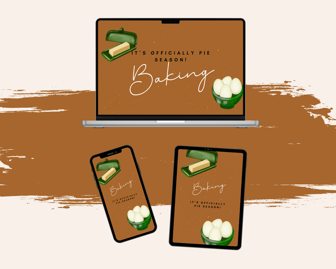 DIGITAL Fall Baking Screen Wallpaper Backgrounds