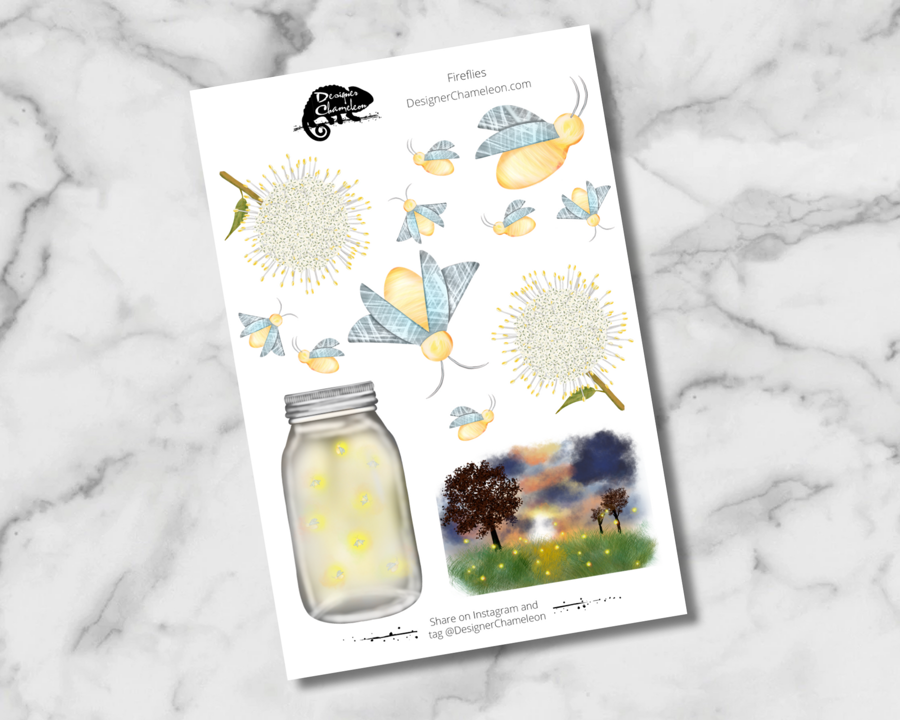 Firefly Stickers – Designer Chameleon