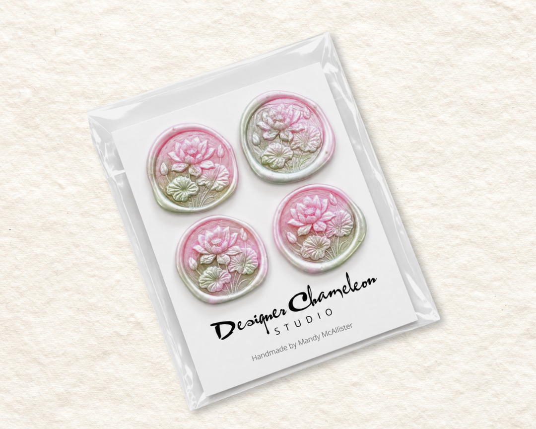 Lotus Flower Embellished Wax Seals