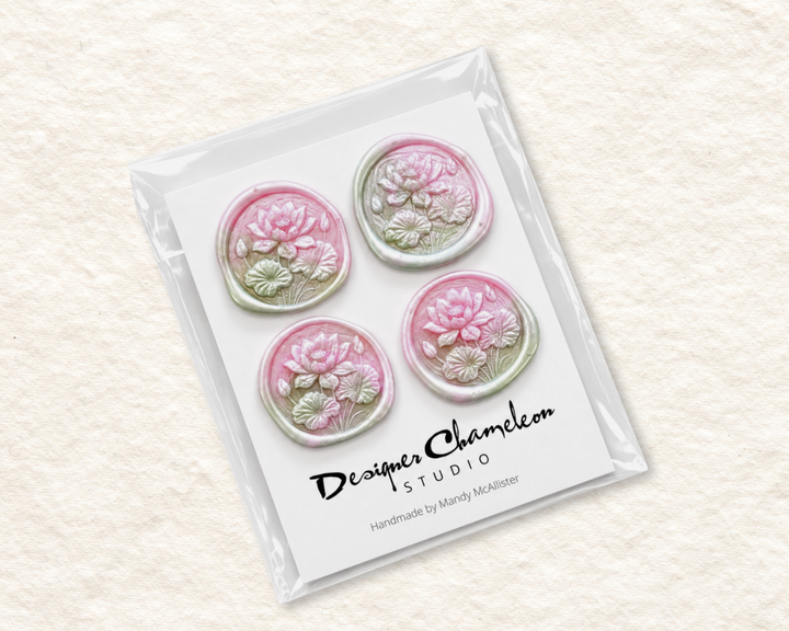 Lotus Flower Embellished Wax Seals