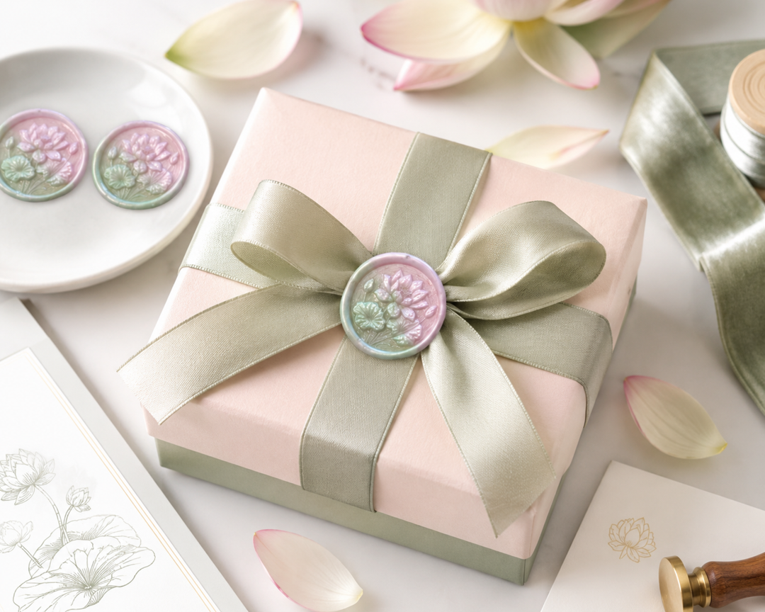 Lotus Flower Embellished Wax Seals