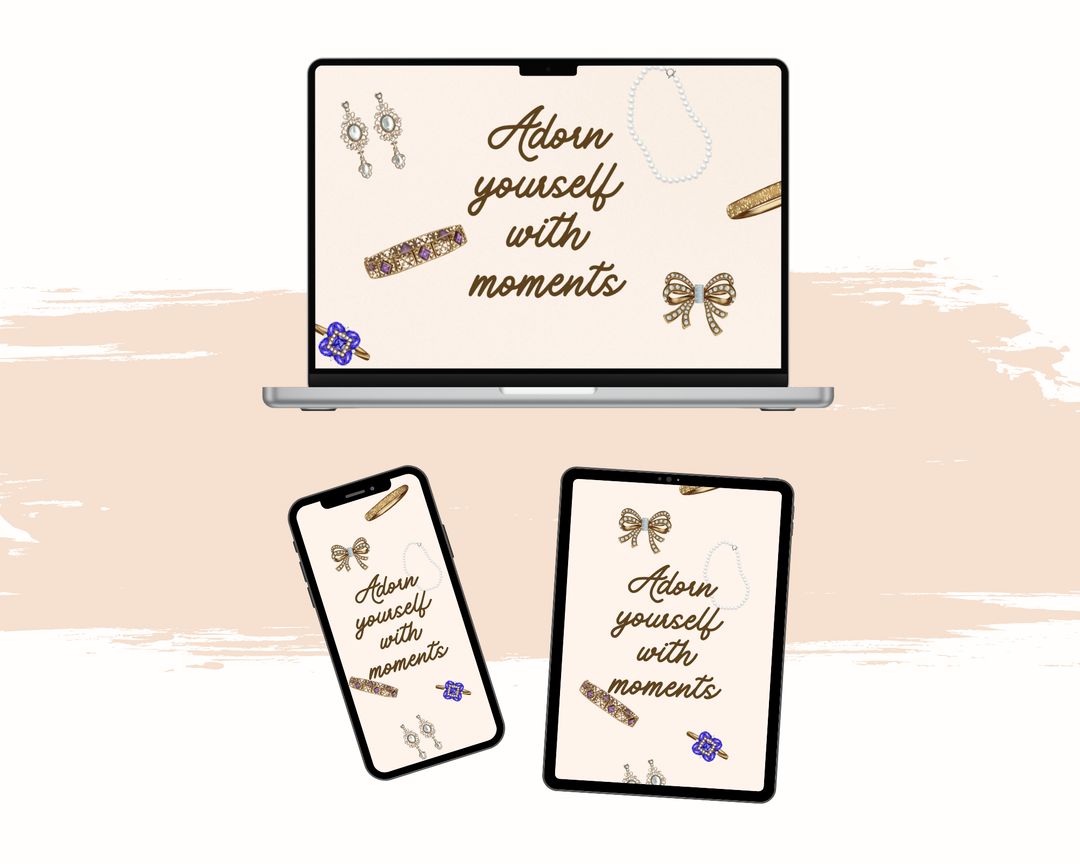 DIGITAL Vintage Jewelry Screen Wallpaper Backgrounds