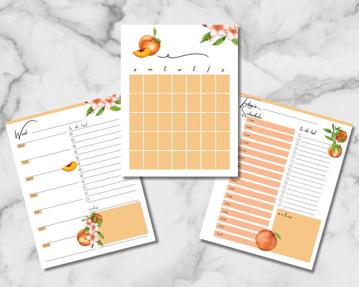 Just Peachy Planner Inserts