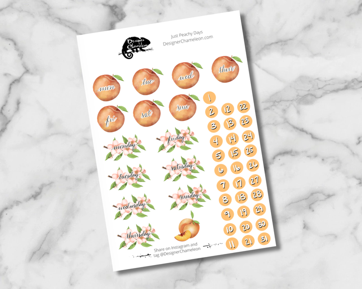 Just Peachy Sticker Collection