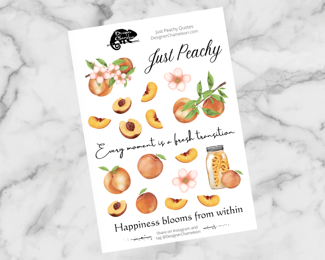 Just Peachy Sticker Collection