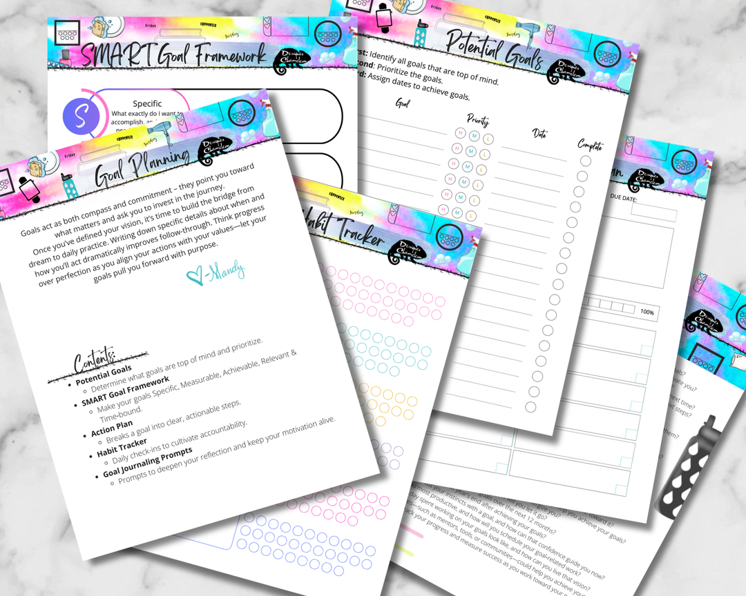 DIGITAL Goal Setting Planner Packet