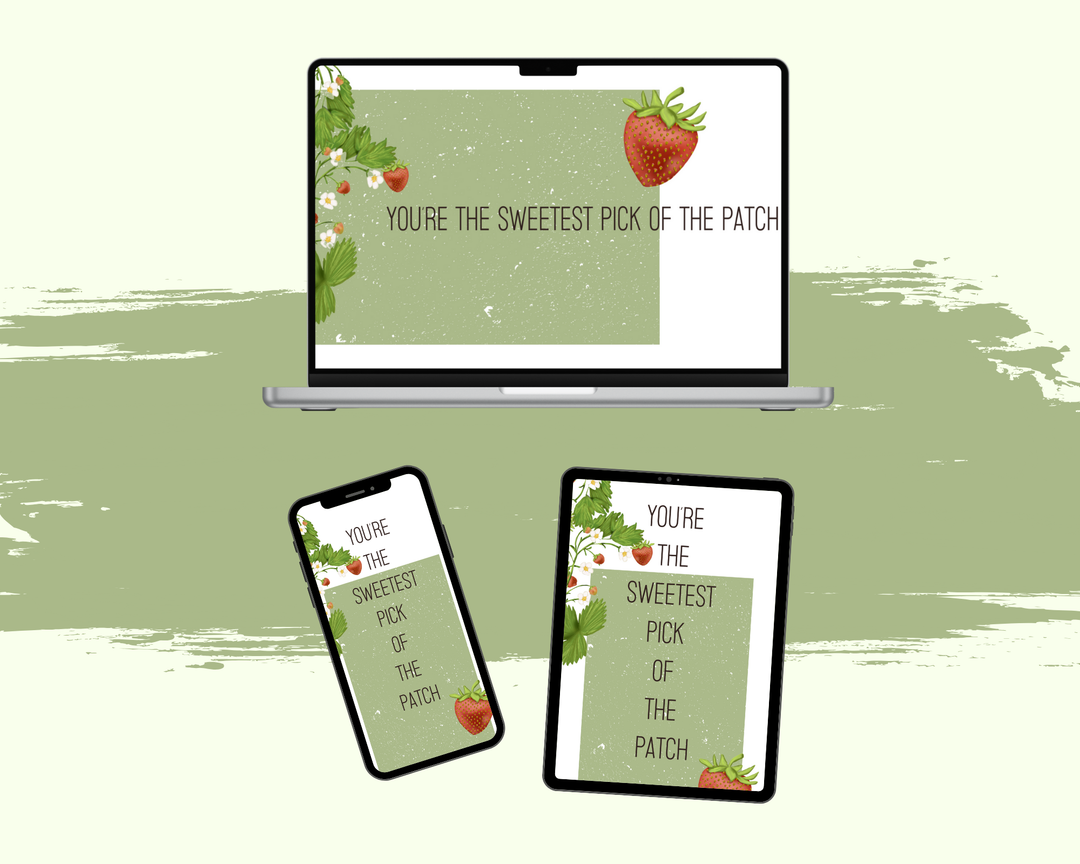 DIGITAL Strawberry Blossom Screen Wallpaper Backgrounds