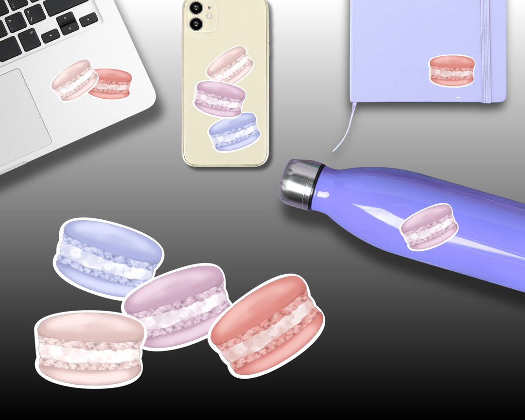Macaron Set Waterproof Vinyl Stickers