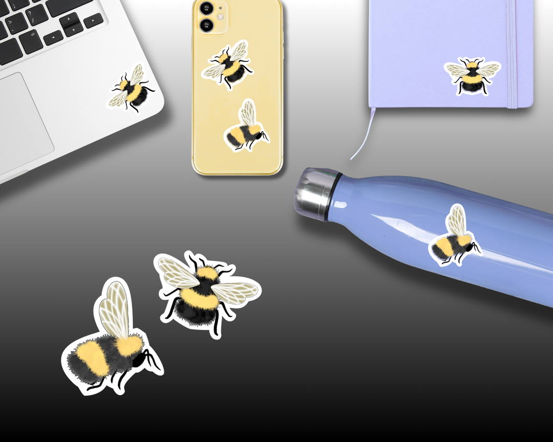 Bee Set Waterproof Vinyl Stickers