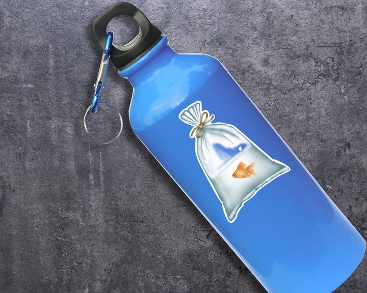 Goldfish Bag Waterproof Vinyl 3" Sticker