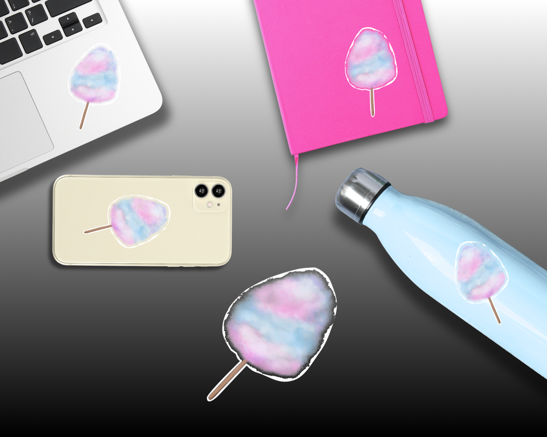 Cotton Candy Waterproof Vinyl 3" Sticker