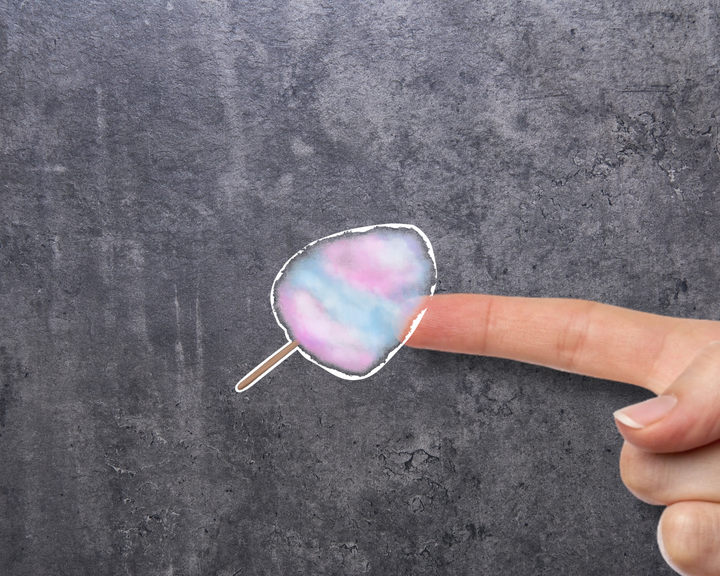 Cotton Candy Waterproof Vinyl 3" Sticker