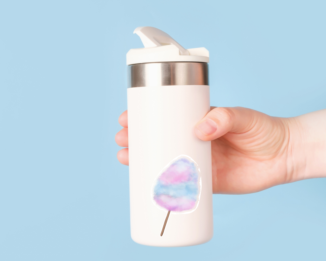 Cotton Candy Waterproof Vinyl 3" Sticker