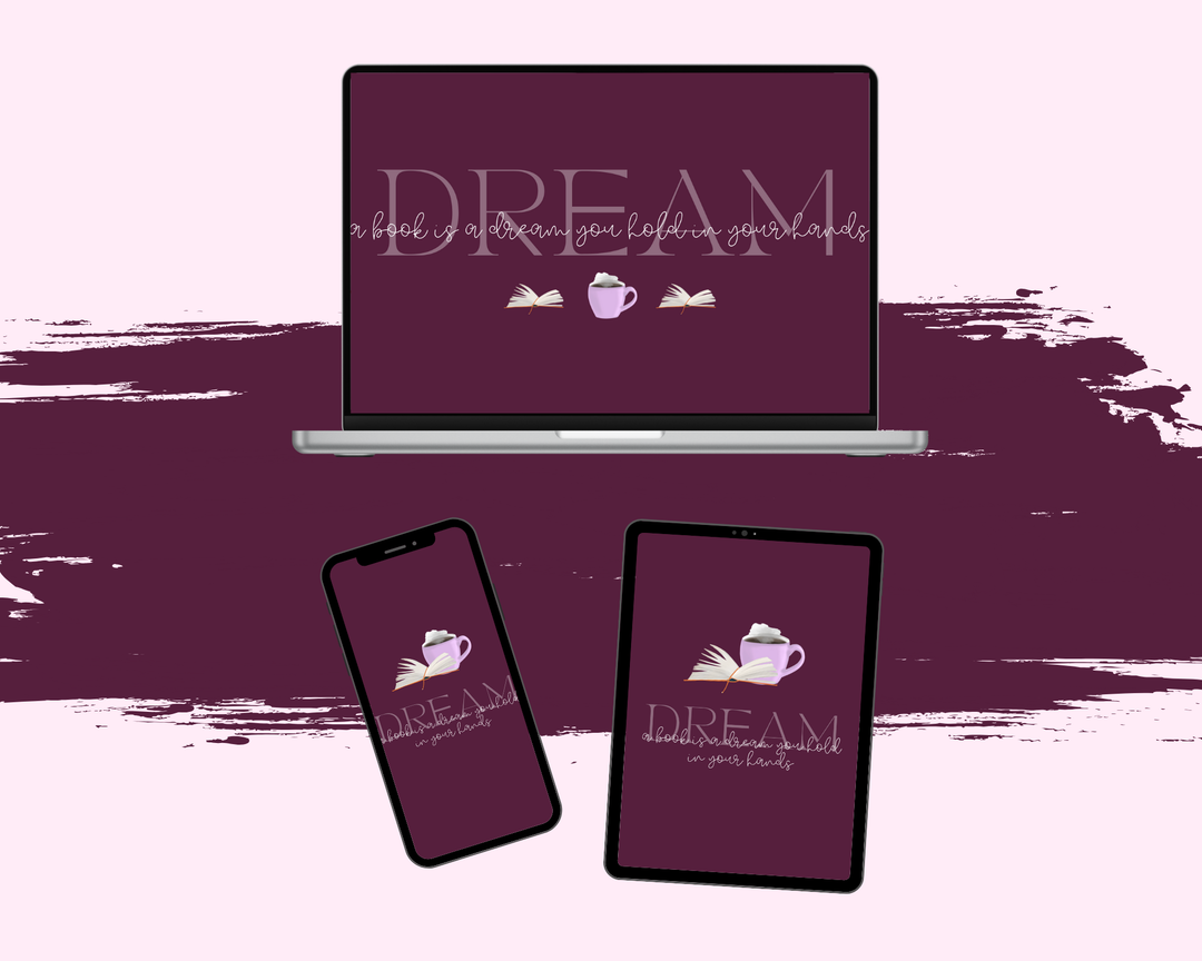 DIGITAL Winter Reading Screen Wallpaper Backgrounds