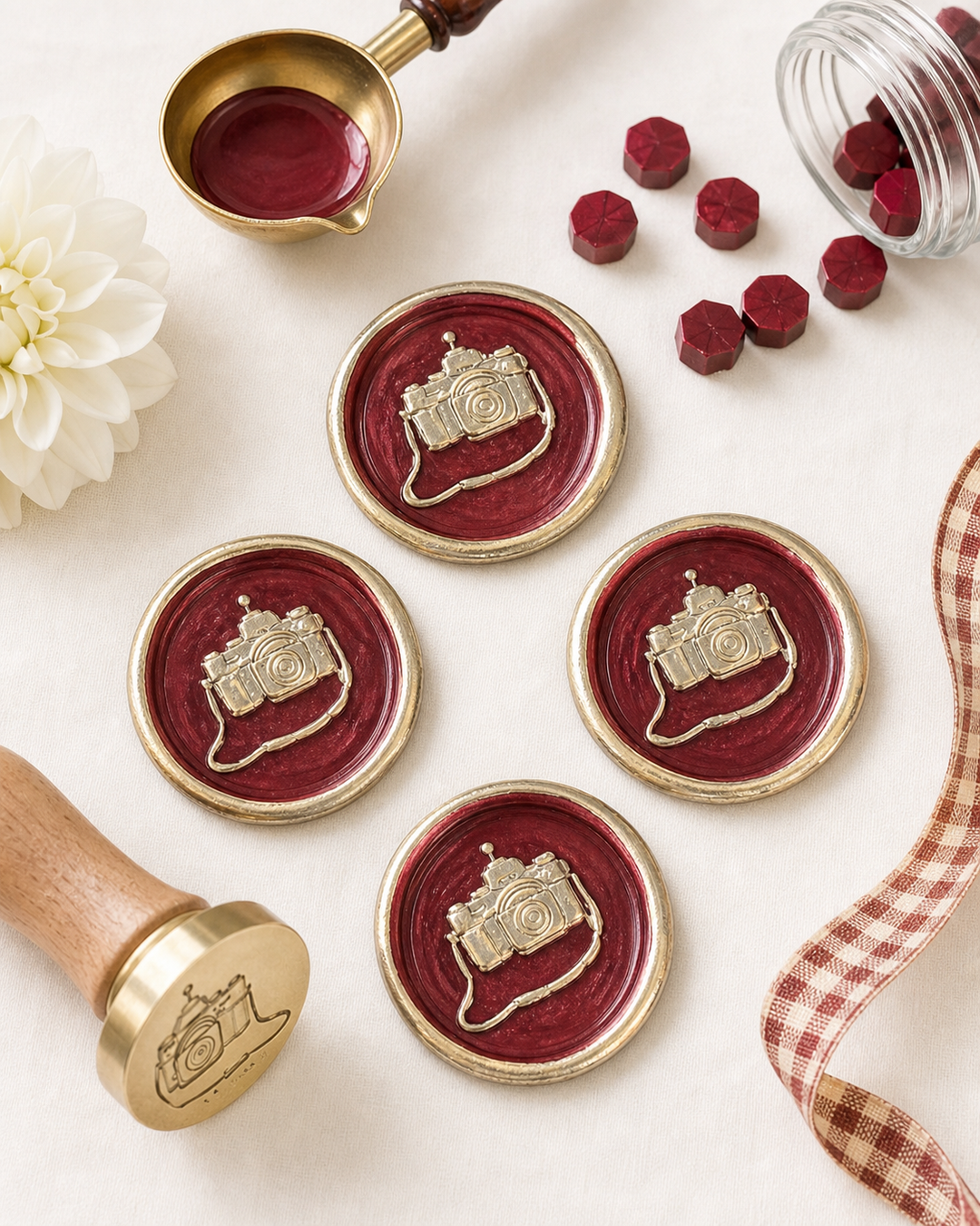 Camera Embellished Wax Seals