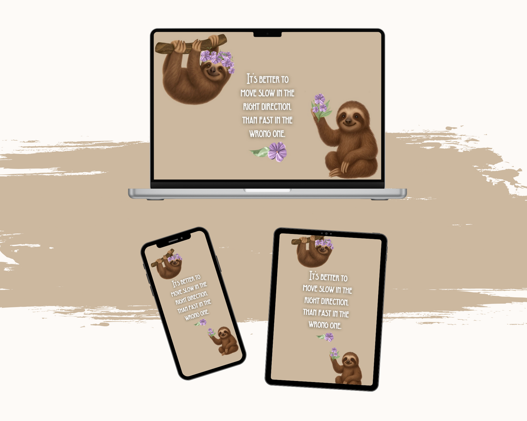 DIGITAL Sweet Sloths Screen Wallpaper Backgrounds