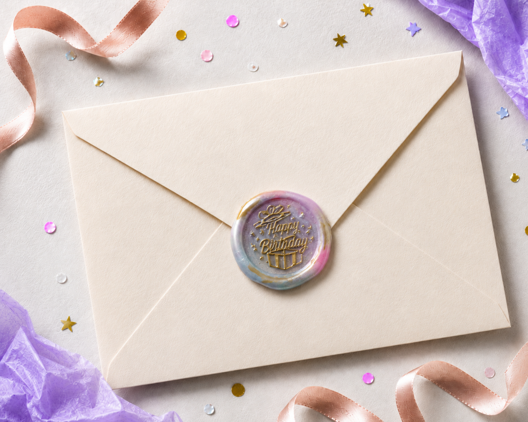 Happy Birthday Embellished Wax Seals