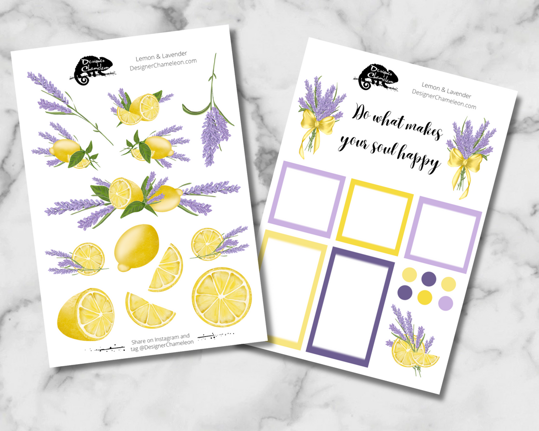 Lemon and Lavender Stickers