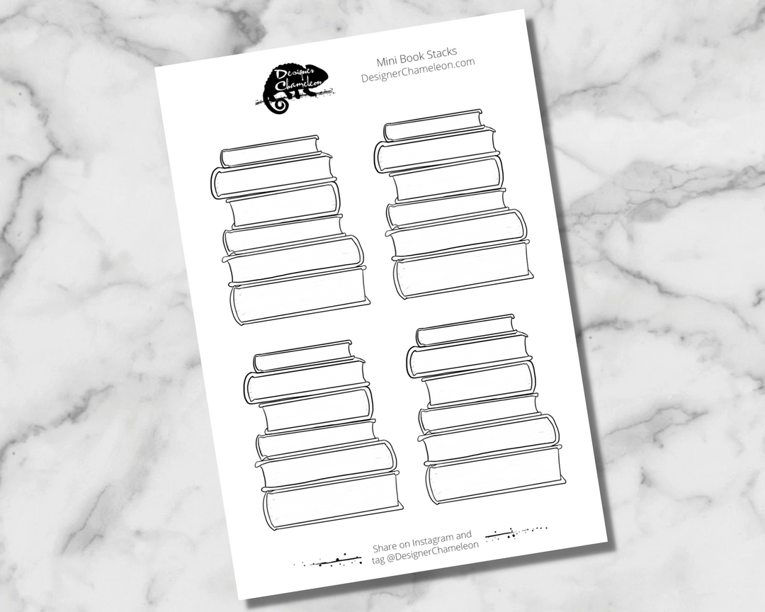 Book Stack Reading Tracker Stickers