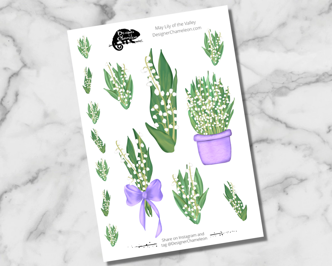 May Lily of the Valley Accent Stickers