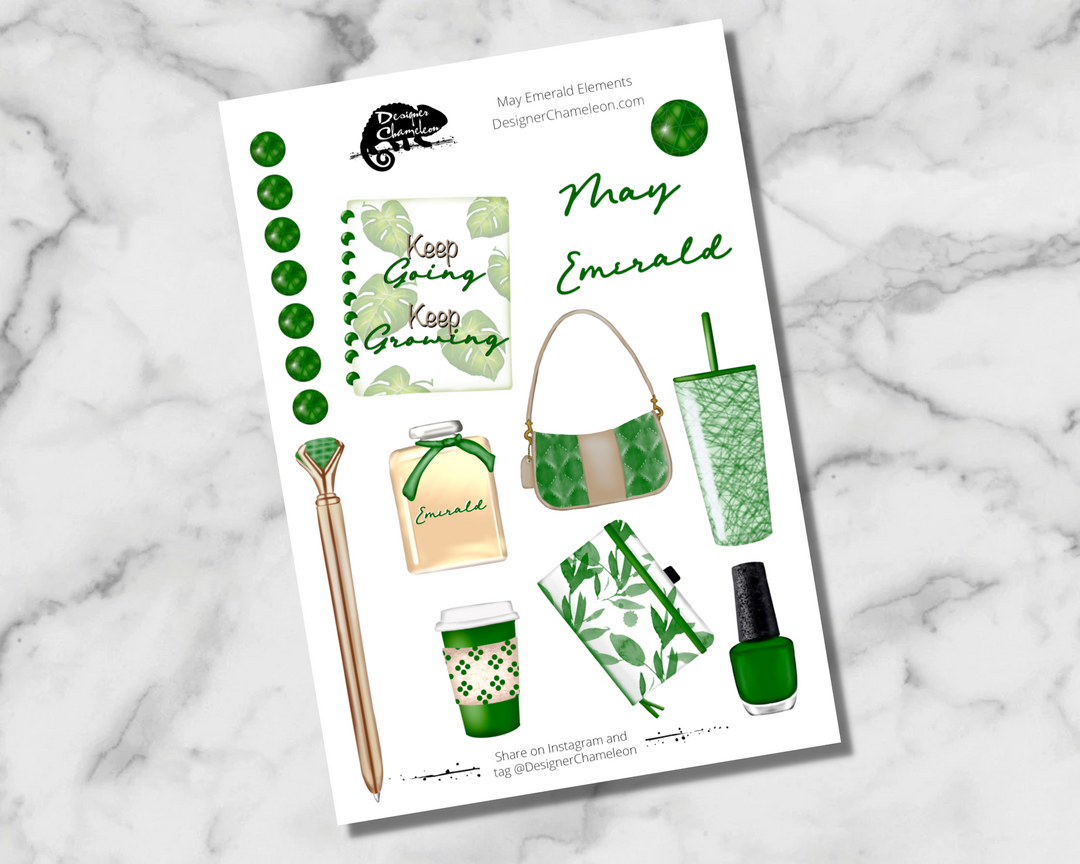 May Emerald Elements Accent Stickers