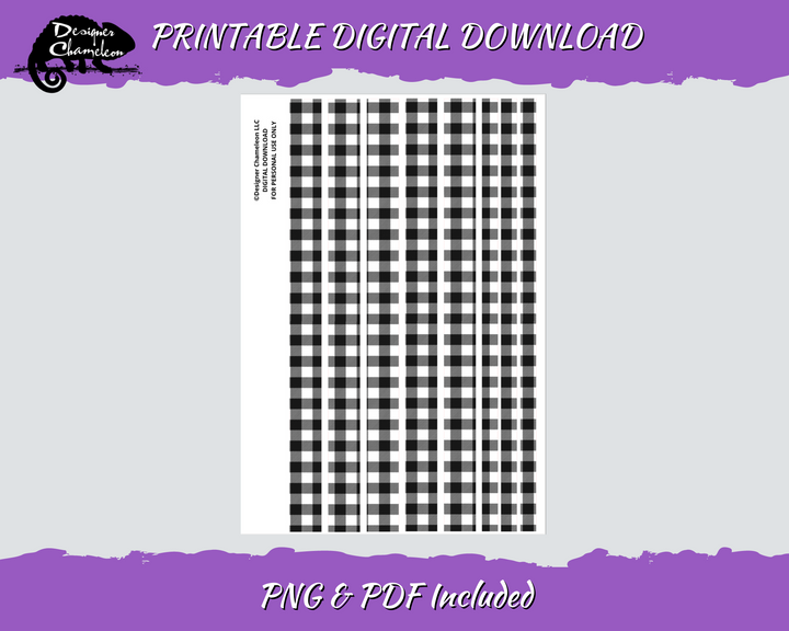 DIGITAL Buffalo Plaid Pattern Stickers