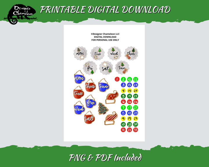 DIGITAL Christmas Cookie Collection Stickers