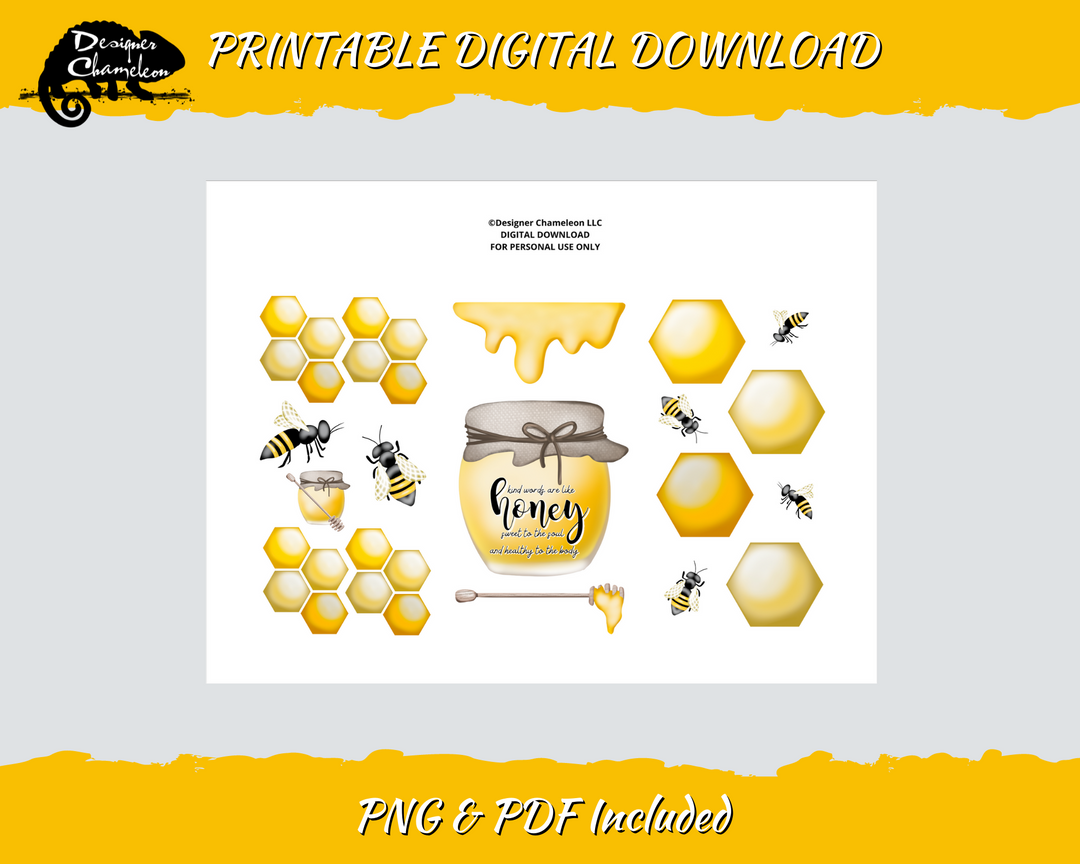 DIGITAL Honeybee Stickers