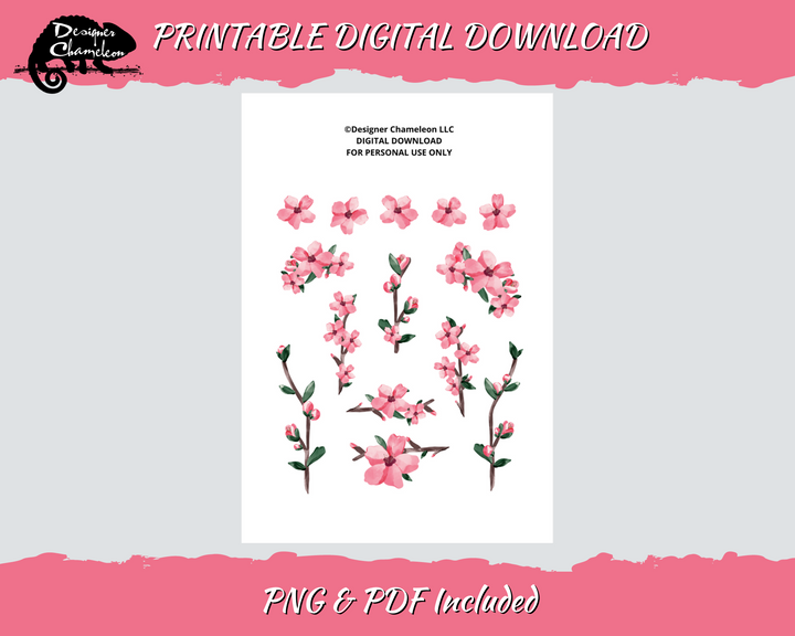 DIGITAL Cherry Blossom Collection Stickers