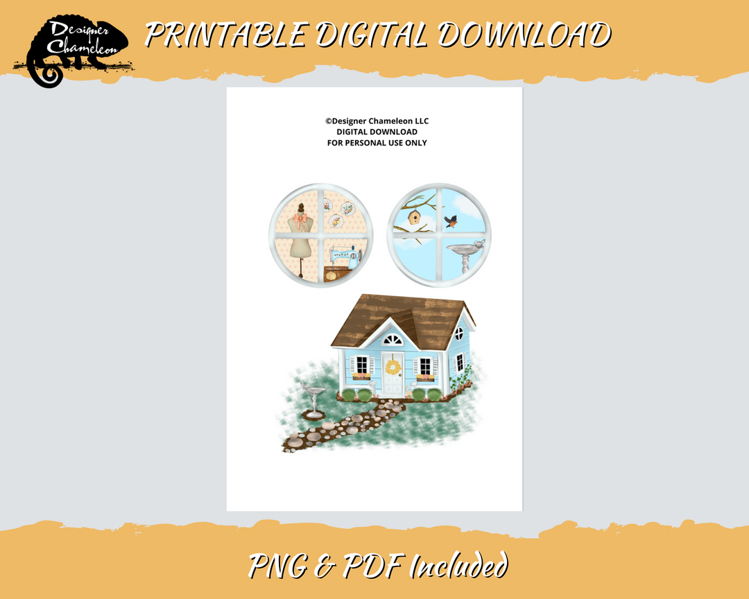 DIGITAL Crafty Cottage Collection Stickers
