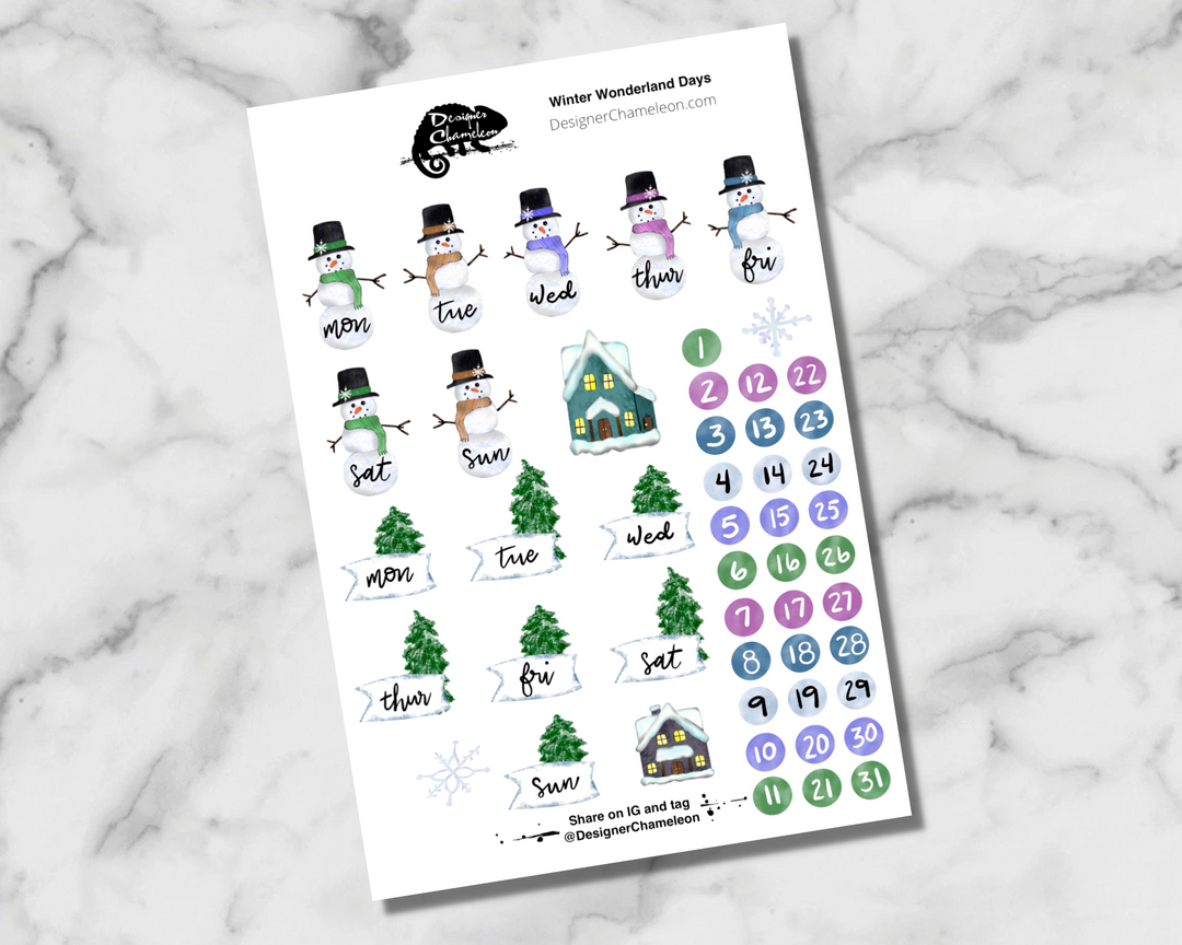 Winter Wonderland Theme Sticker Kit