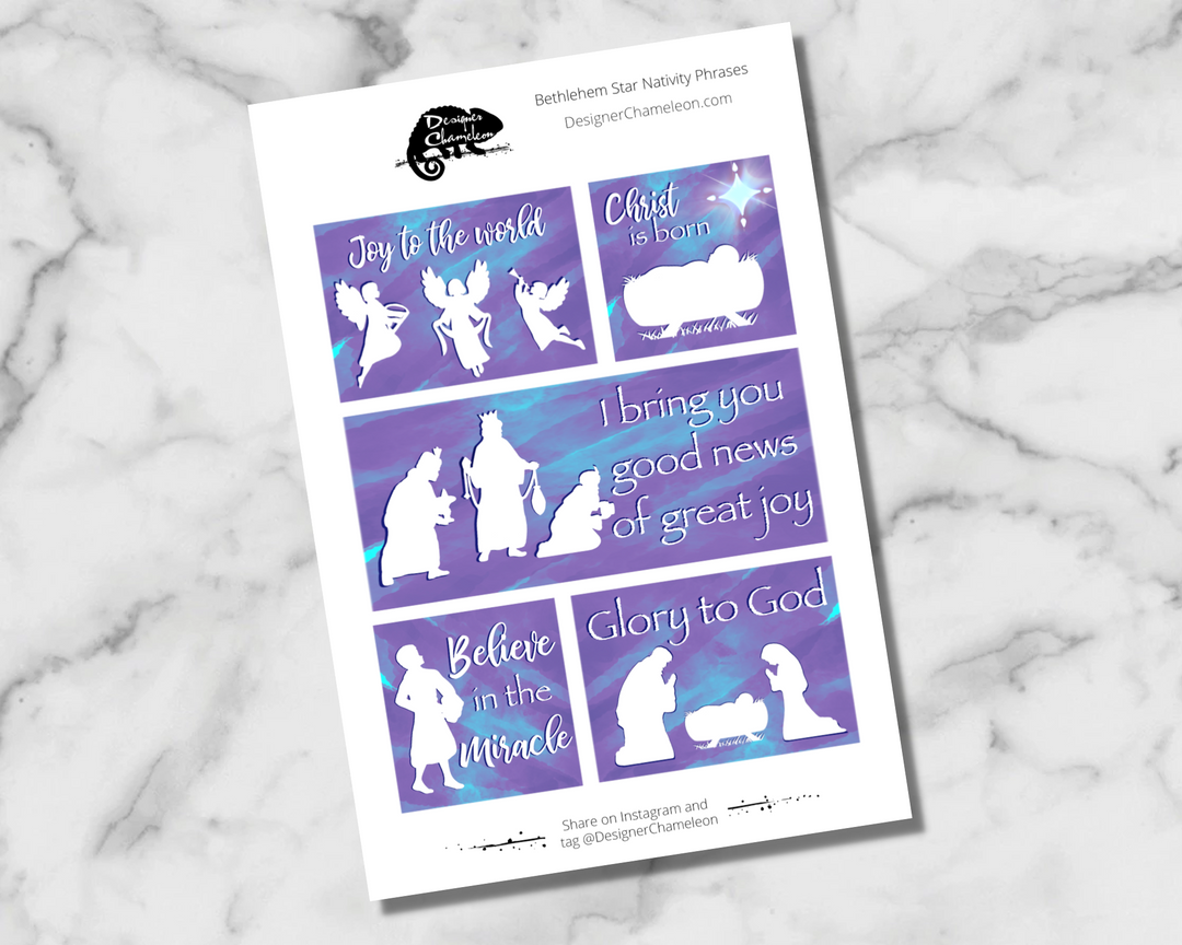 Bethlehem Star Nativity Theme Sticker Kit