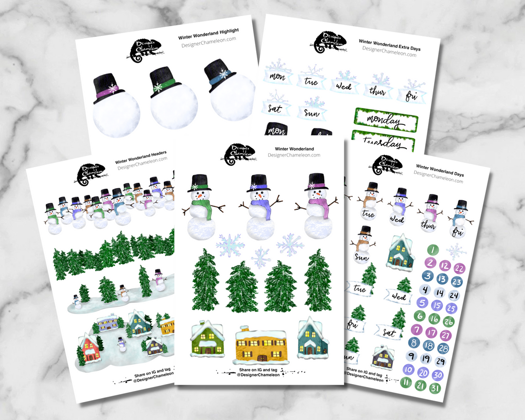 Winter Wonderland Theme Sticker Kit