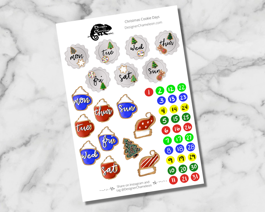 Christmas Cookie Theme Day Stickers