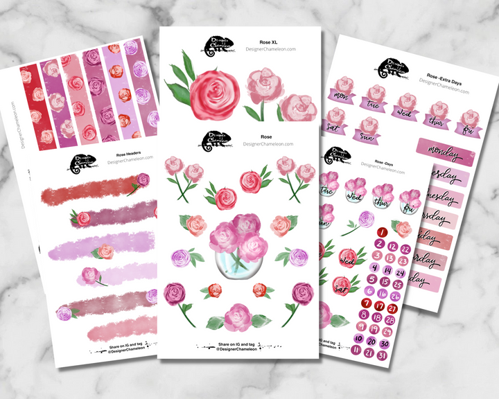 Rose Theme Sticker Collection