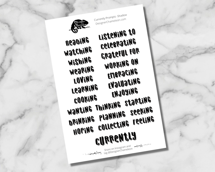 Currently Prompt Stickers – Designer Chameleon